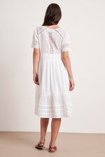 SURI COTTON LACE BUTTON-UP DRESS