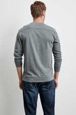 OCTAVIUS COTTON LINEN JERSEY HENLEY