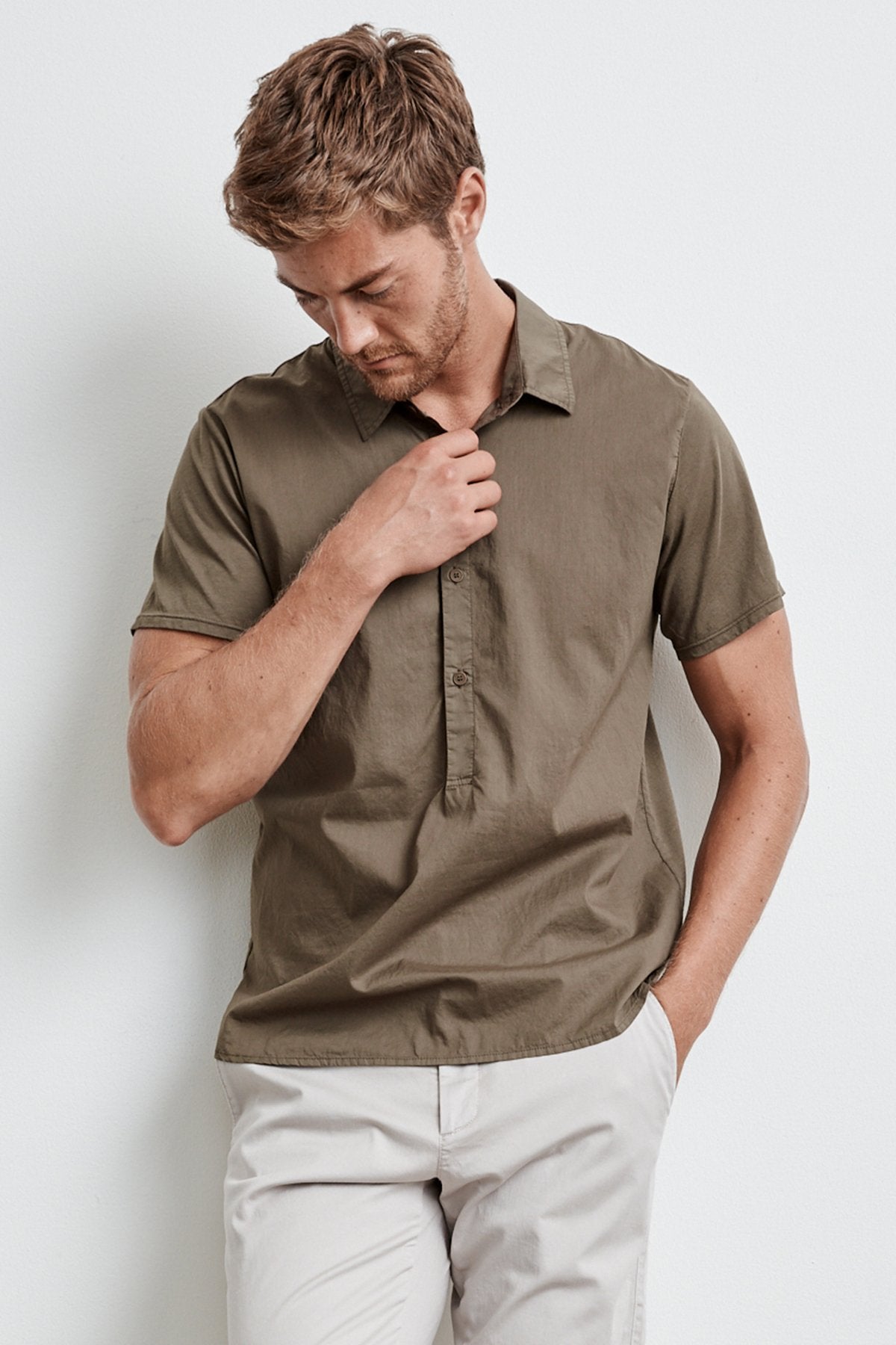 BURR COTTON POPLIN CONTRAST POLO