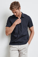 BURR COTTON POPLIN CONTRAST POLO