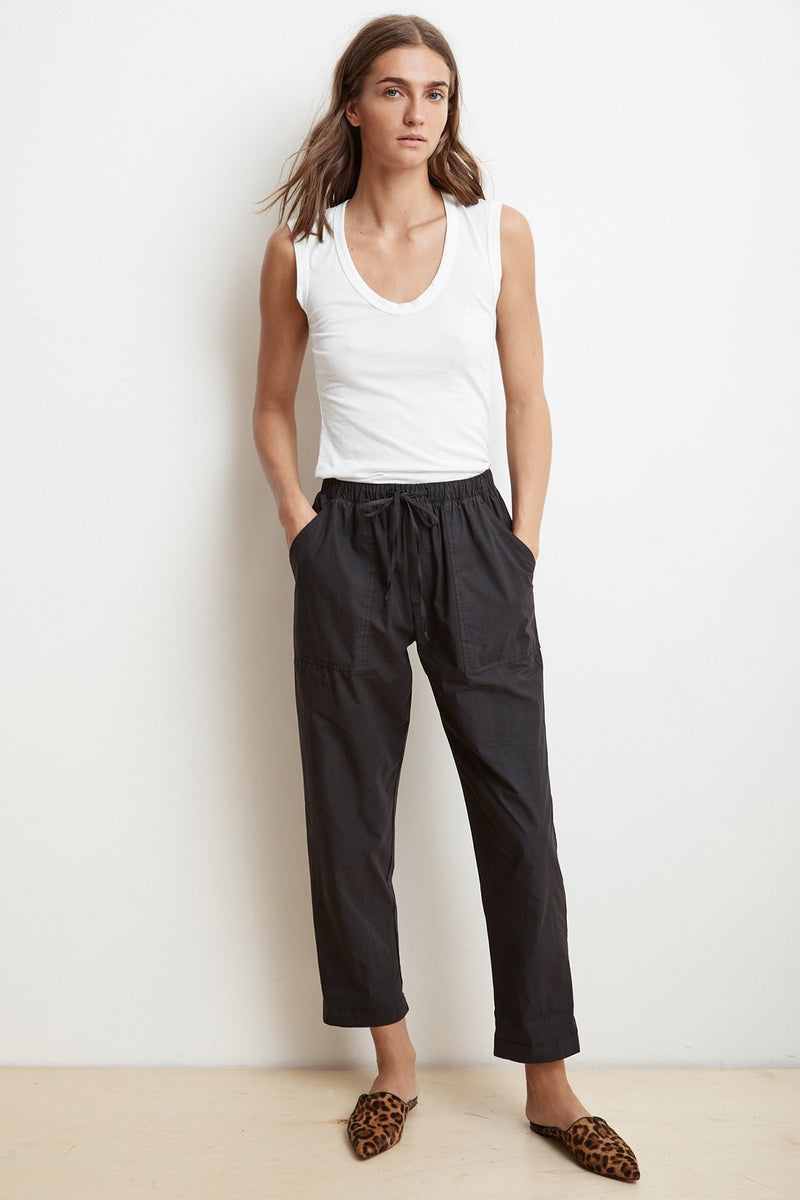 MEGARA COTTON POPLIN DRAWSTRING PANT