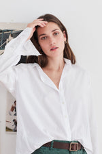 RAMONA COTTON POPLIN BUTTON UP SHIRT