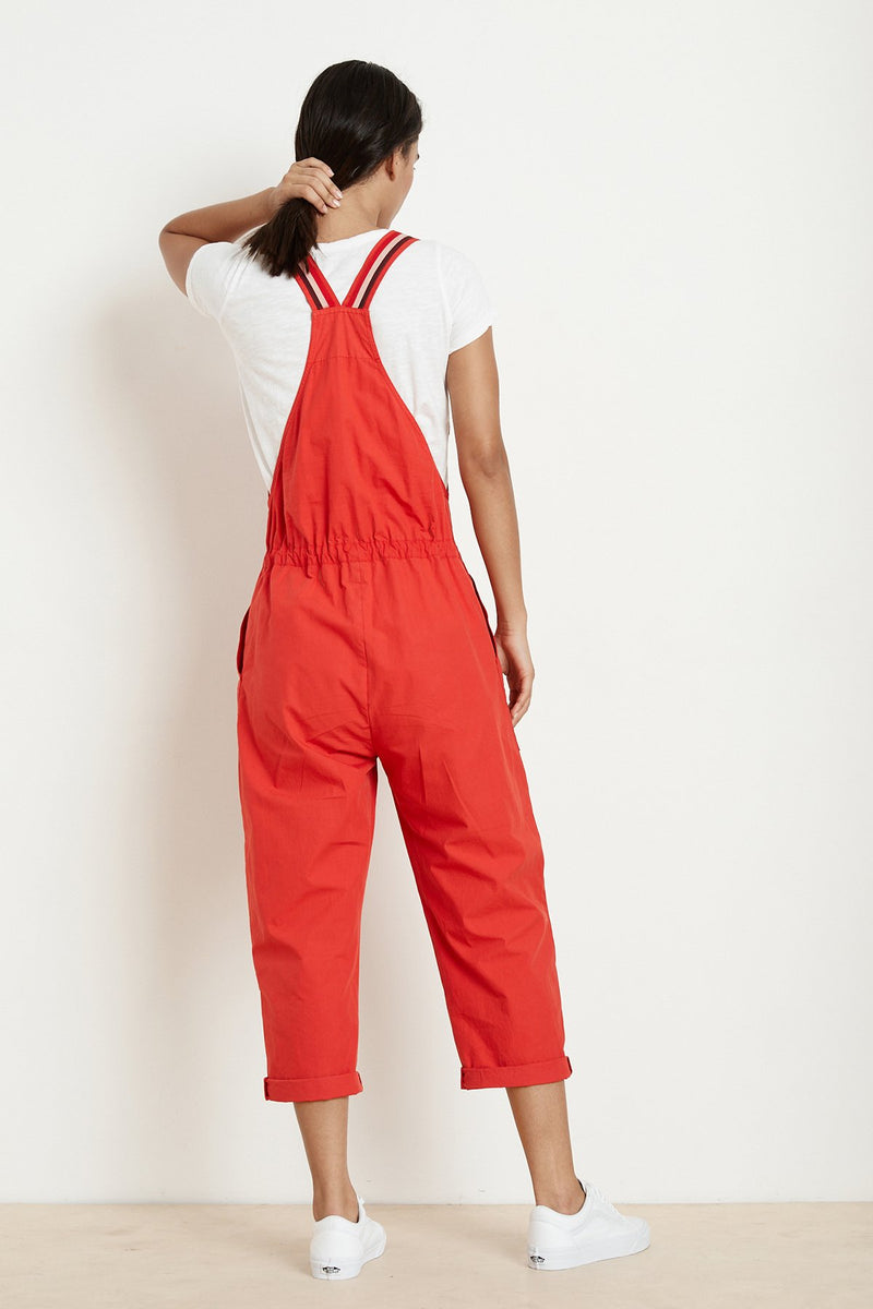 ZANIYAH COTTON POPLIN OVERALLS BACK