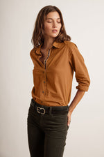 NINA RELAXED BUTTON-UP SHIRT