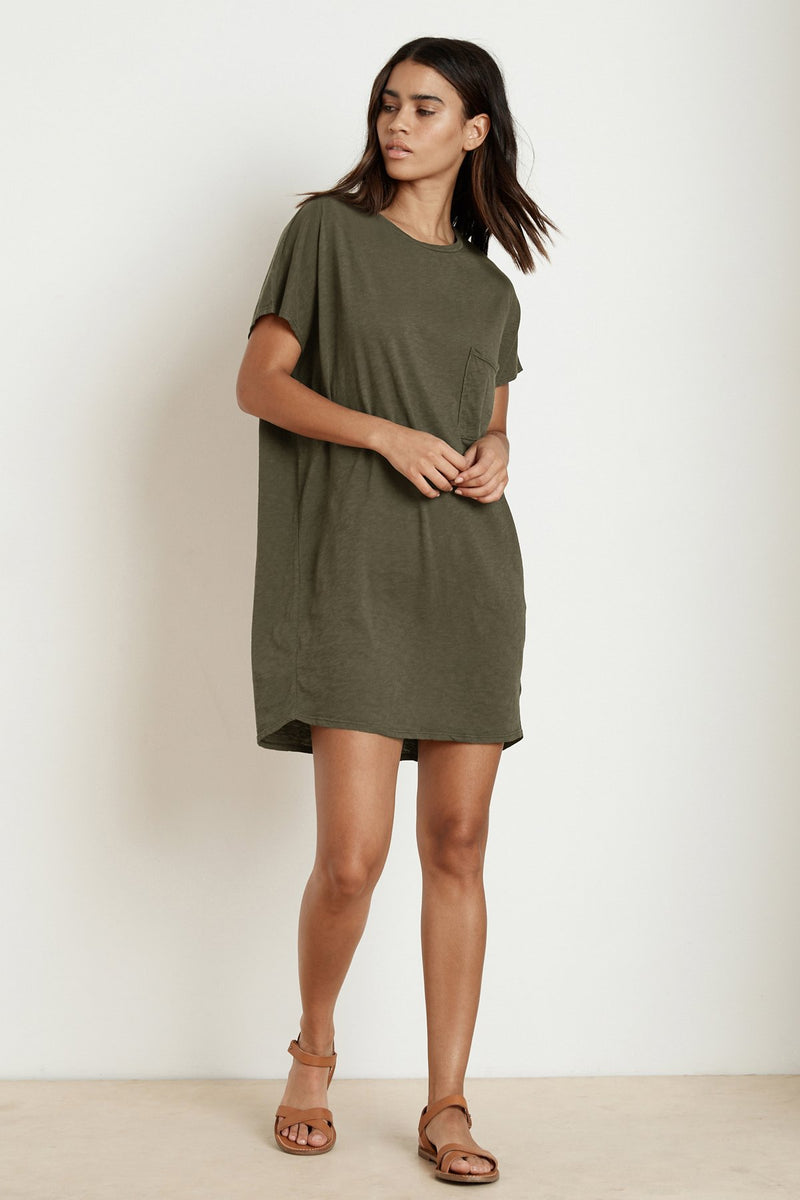 ANNIE COTTON SLUB T-SHIRT DRESS