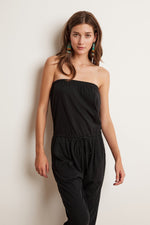 CHRISTINE COTTON SLUB STRAPLESS JUMPER