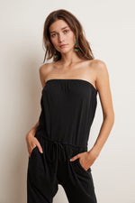 CHRISTINE COTTON SLUB STRAPLESS JUMPER