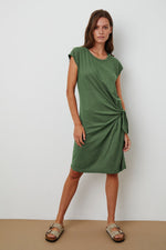 GUSSIE COTTON SLUB TIE DRESS