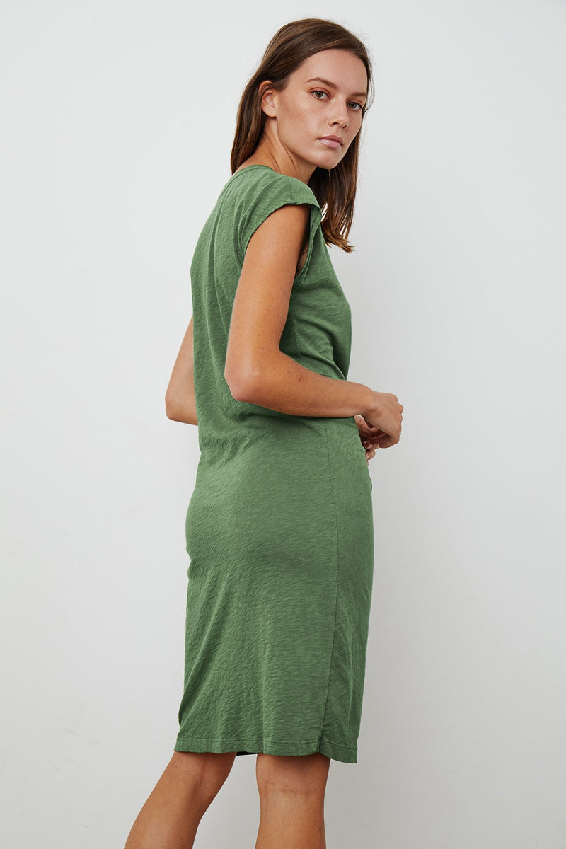 GUSSIE COTTON SLUB TIE DRESS