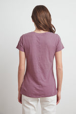 LILITH COTTON SLUB V-NECK TEE