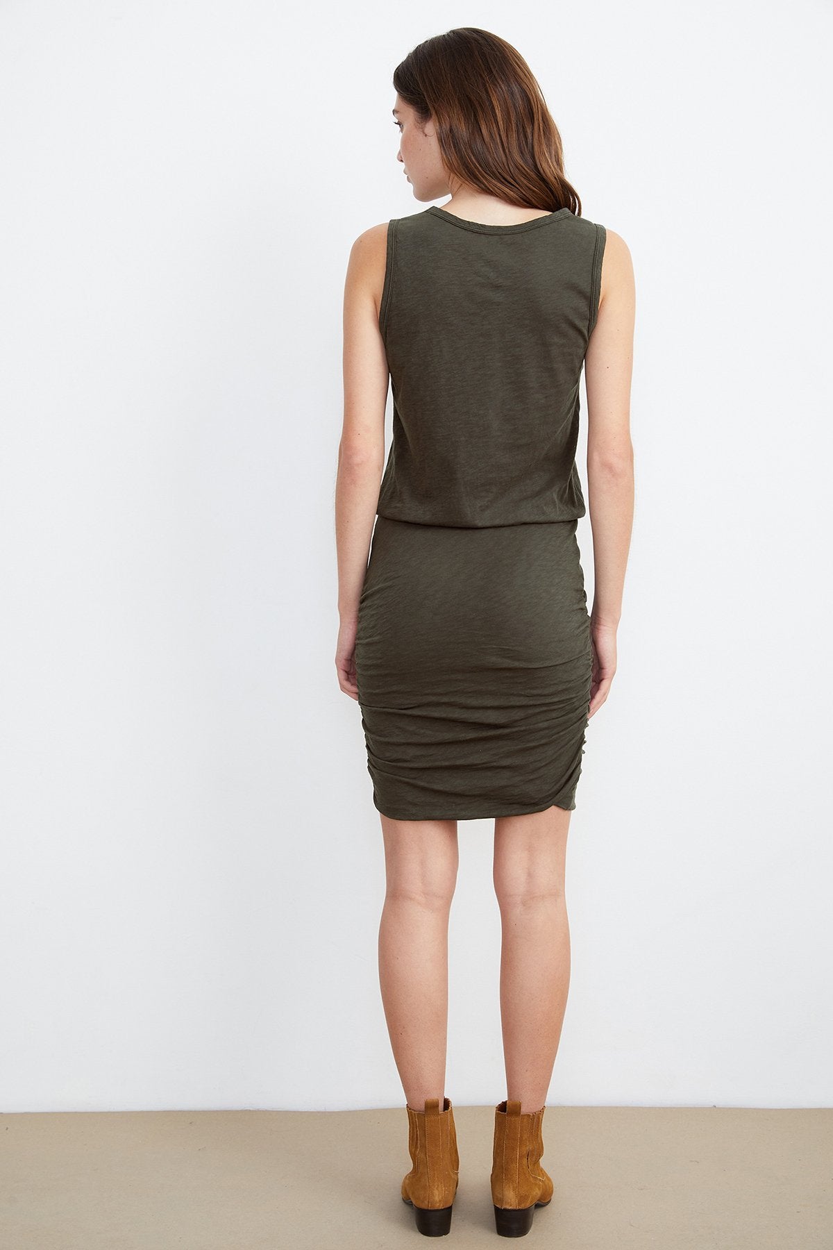 MACEY COTTON SLUB MIX TANK DRESS