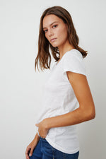 ODELIA COTTON SLUB CREW NECK TEE