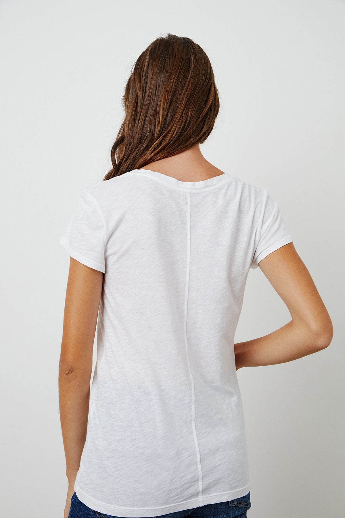 ODELIA COTTON SLUB CREW NECK TEE