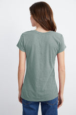 ODELIA COTTON SLUB CREW NECK TEE