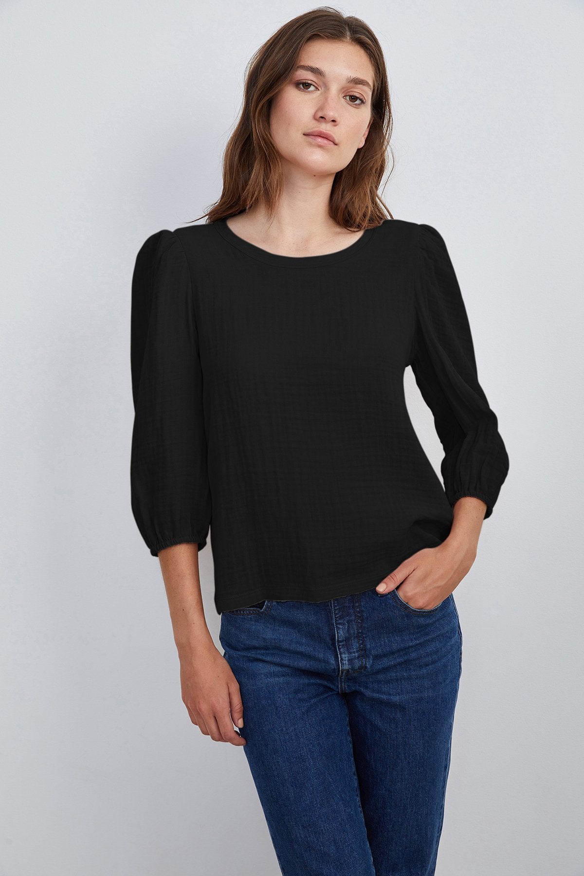 REEBA COTTON CONTRAST TOP