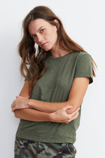 SIERRA COTTON SLUB CREW NECK TEE