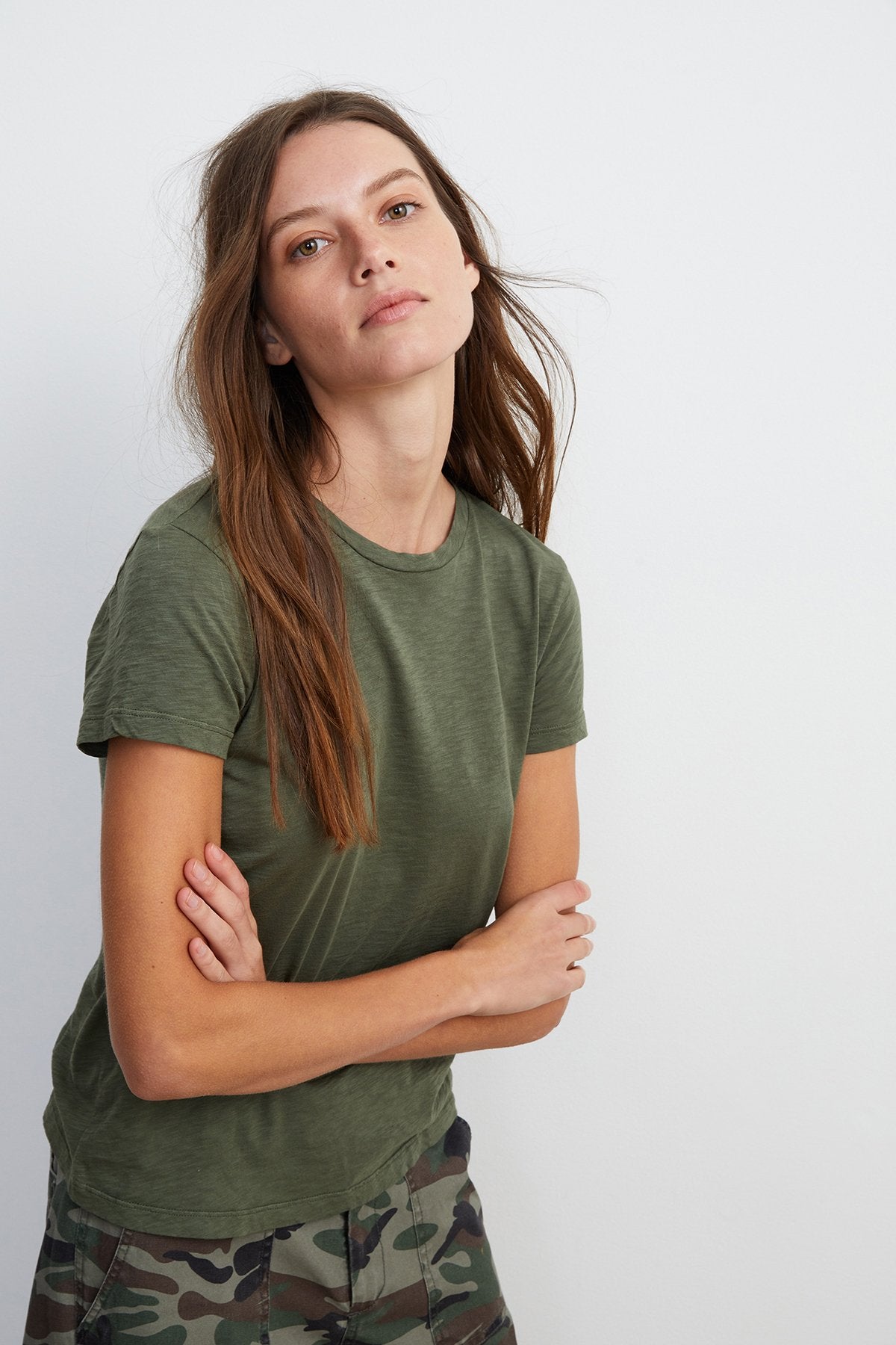 SIERRA COTTON SLUB CREW NECK TEE