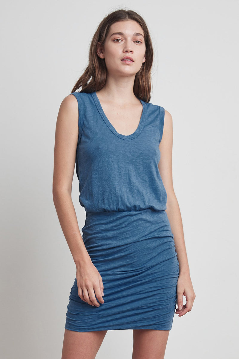 THEODORA COTTON SLUB TANK DRESS