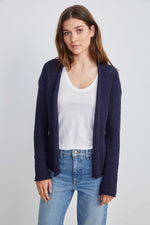 JAZ TEXTURED TAPE YARN CARDIGAN