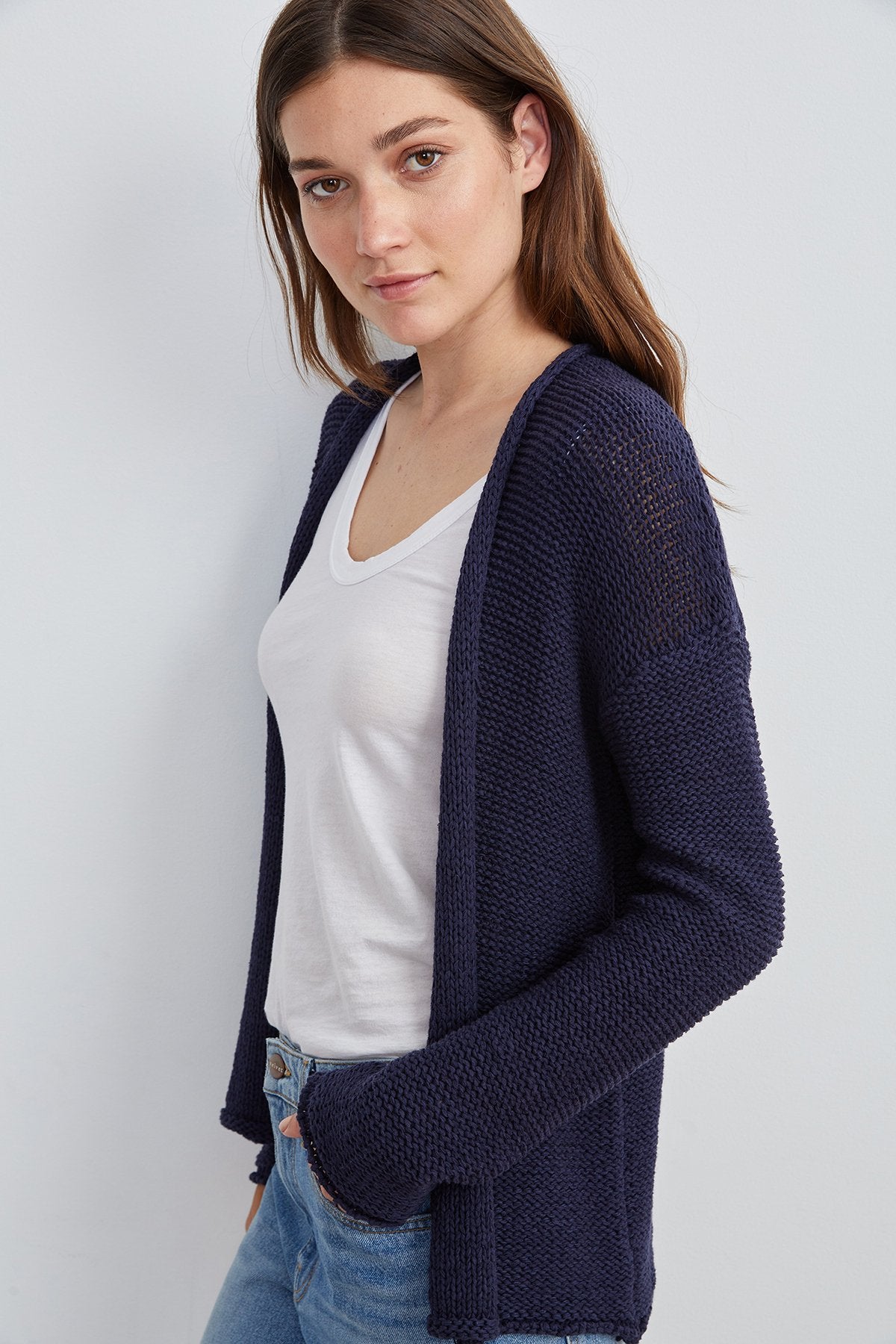 JAZ TEXTURED TAPE YARN CARDIGAN