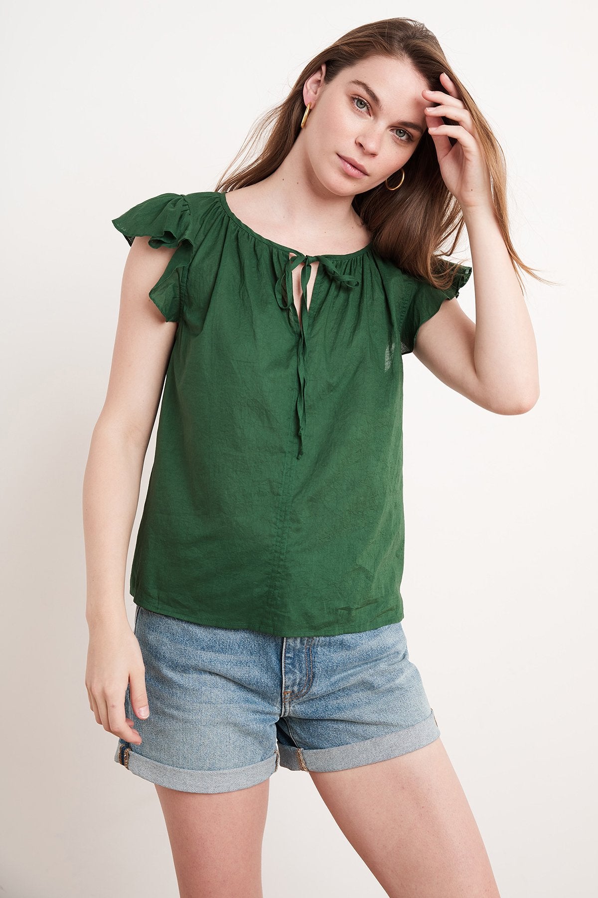 THERON RUFFLE BLOUSE