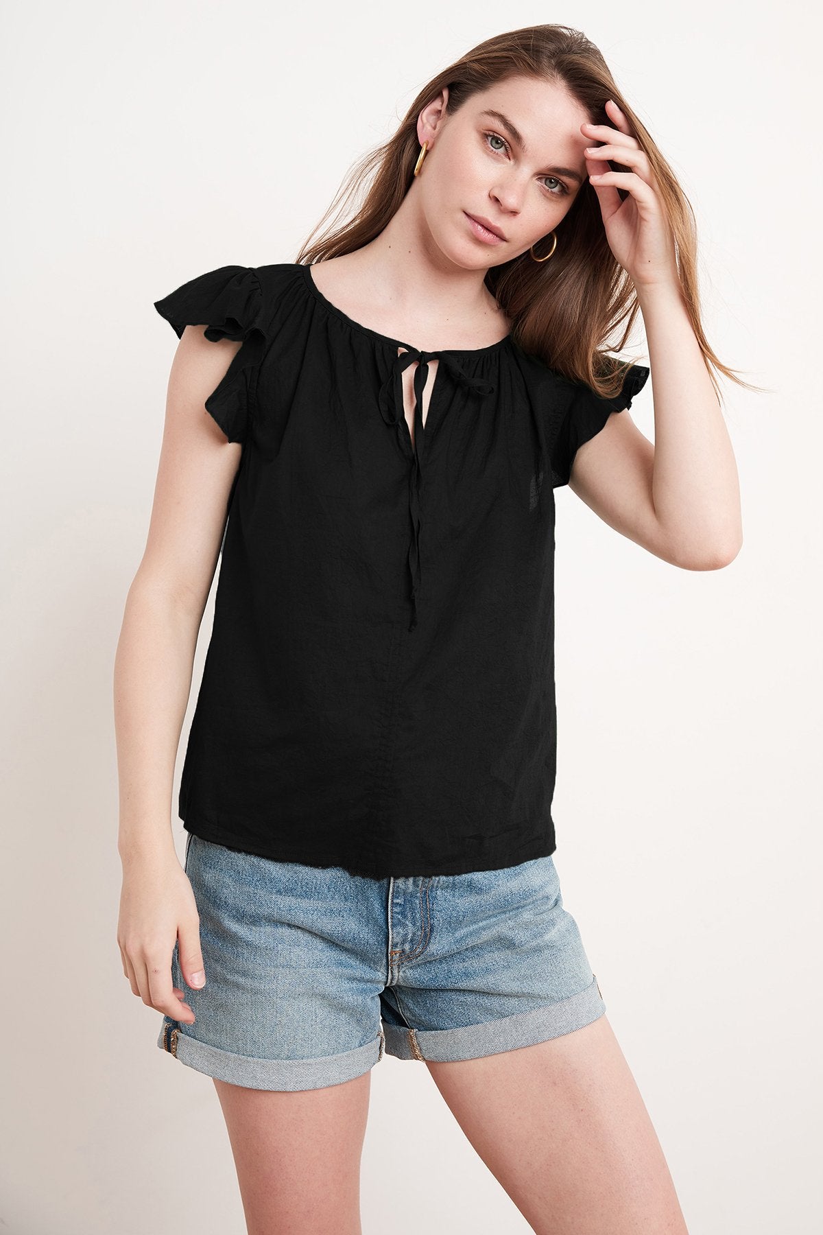 THERON RUFFLE BLOUSE