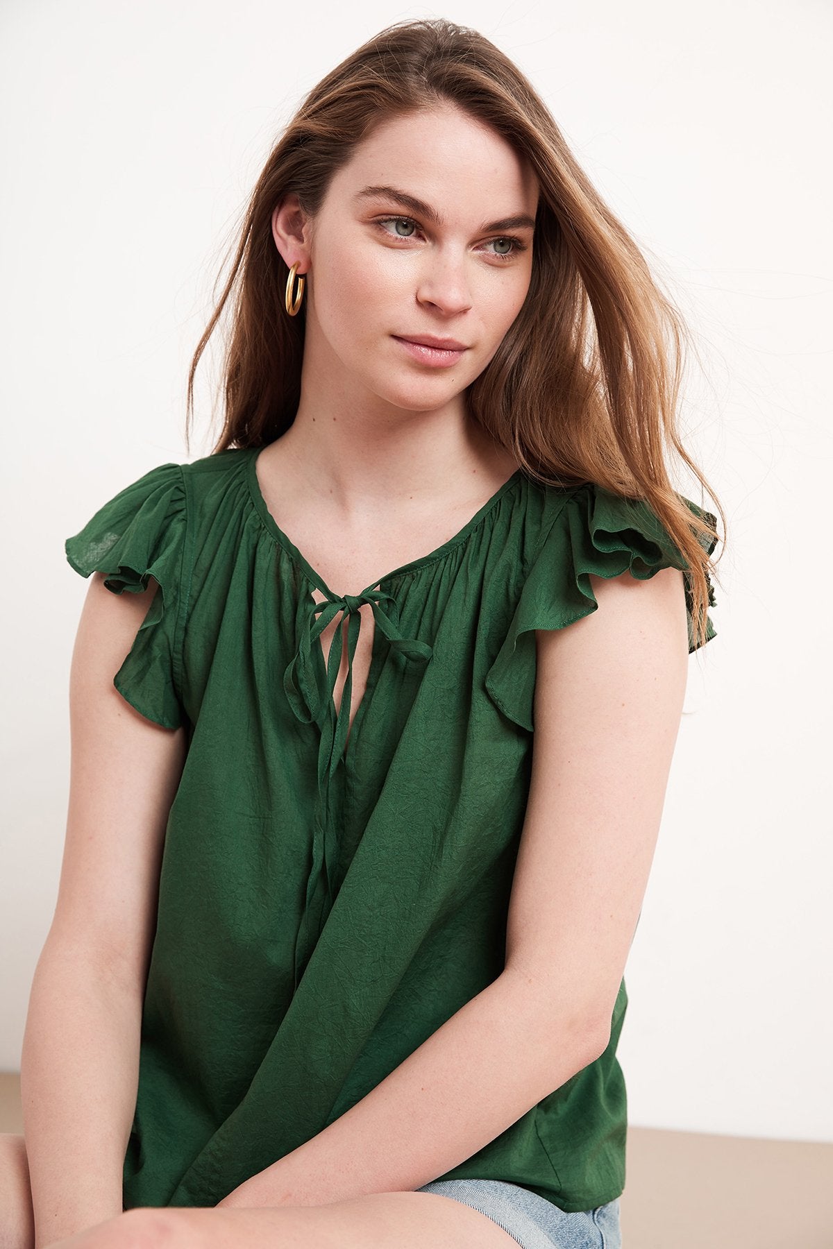 THERON RUFFLE BLOUSE