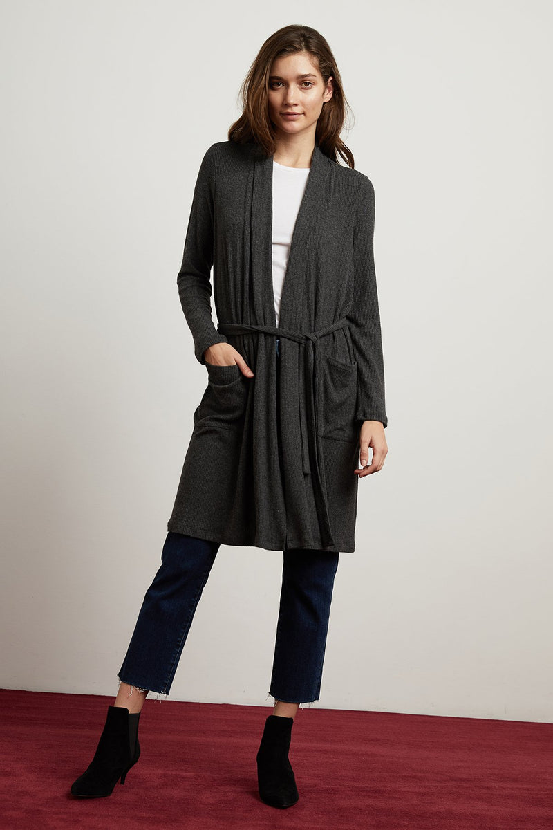 CARRIE COZY RIB BELTED CARDIGAN