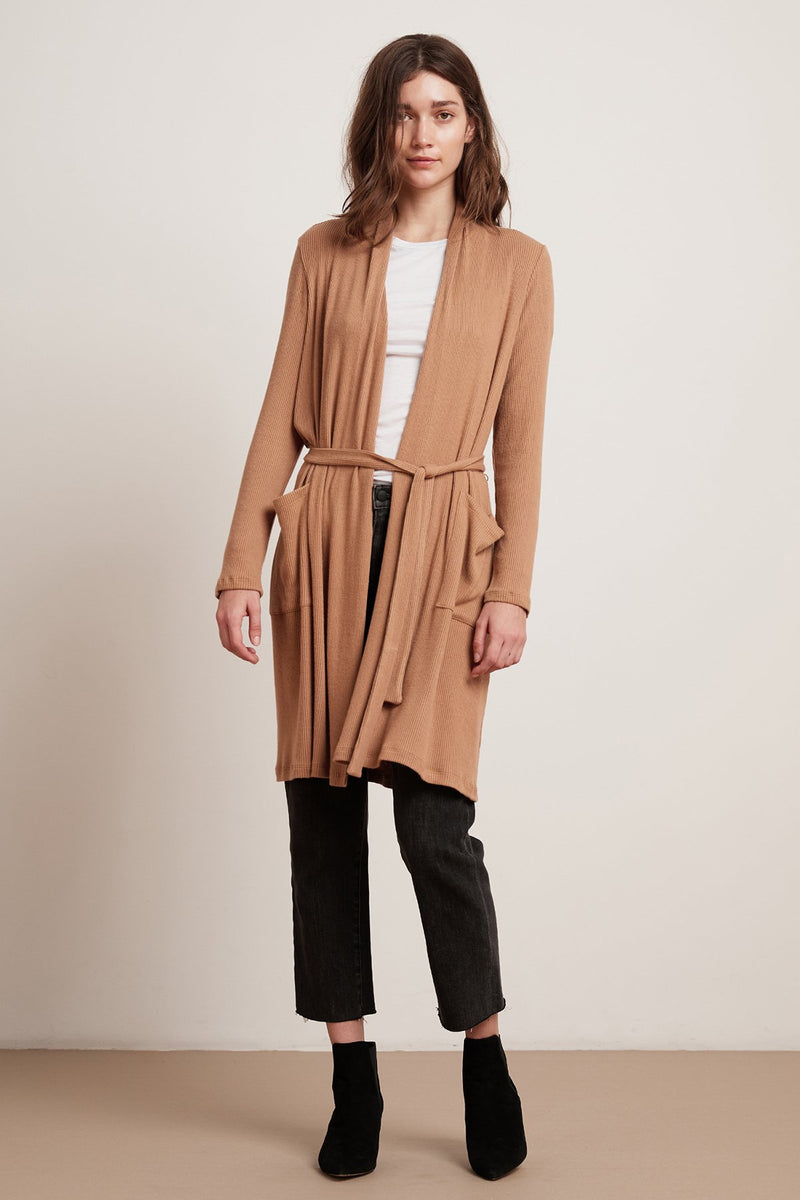 CARRIE COZY RIB BELTED CARDIGAN