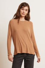 TIANNA COZY RIB RAGLAN TOP