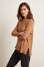 TIANNA COZY RIB RAGLAN TOP