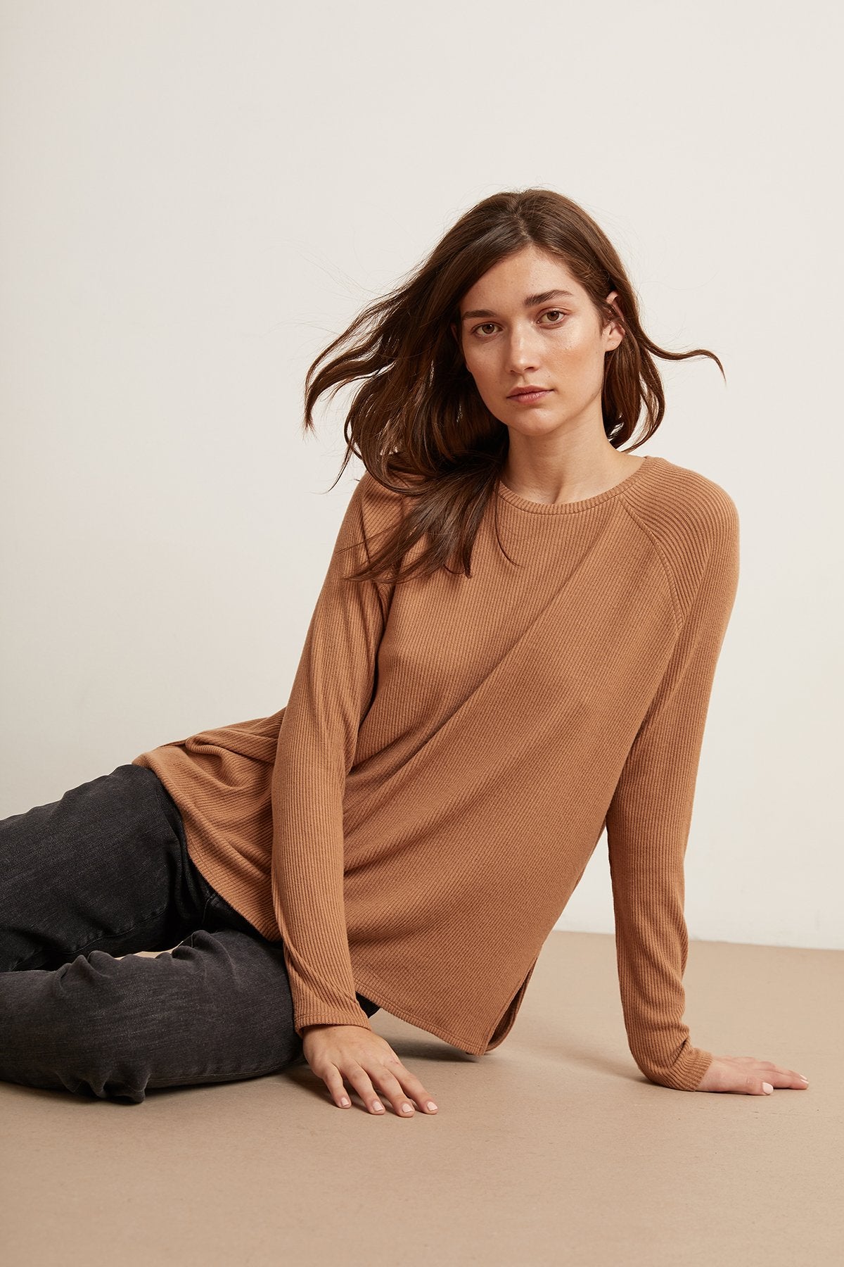 TIANNA COZY RIB RAGLAN TOP