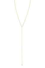 CZ BEZEL LARIAT NECKLACE BY SLOAN