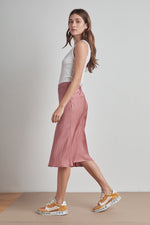 CALISSA SATIN VISCOSE MIDI SKIRT