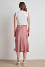 CALISSA SATIN VISCOSE MIDI SKIRT