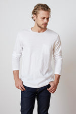 SIMEON RAW EDGE COTTON SLUB TEE