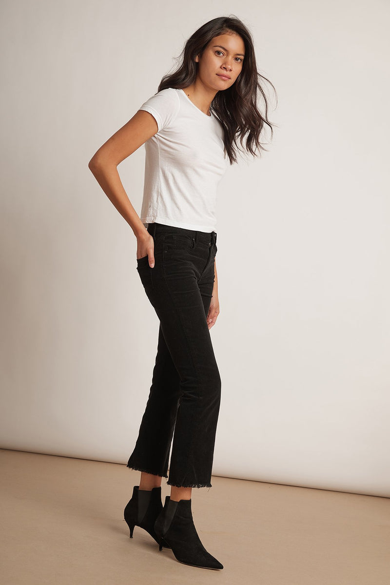 CANDACE CORDUROY HIGH RISE CROP JEAN