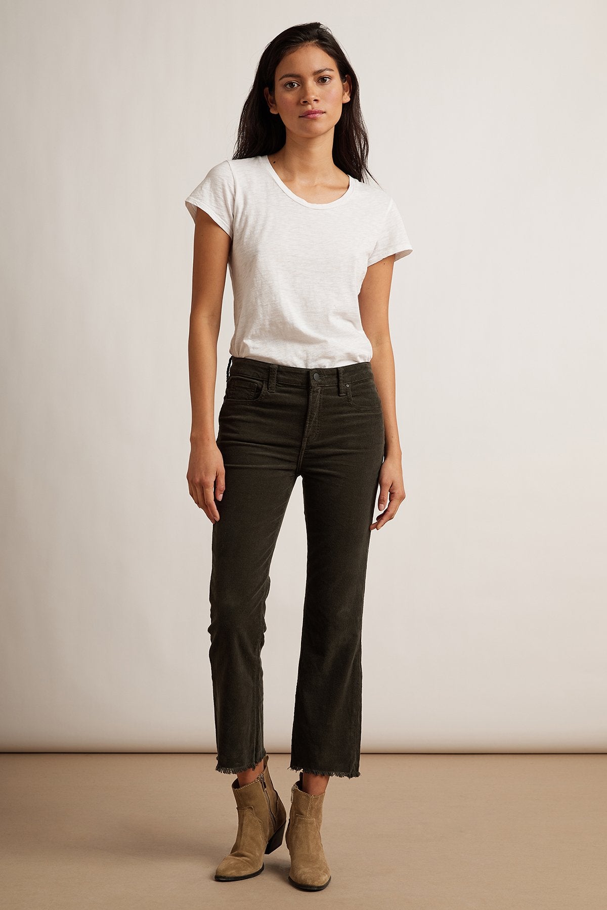 CANDACE CORDUROY HIGH RISE CROP JEAN