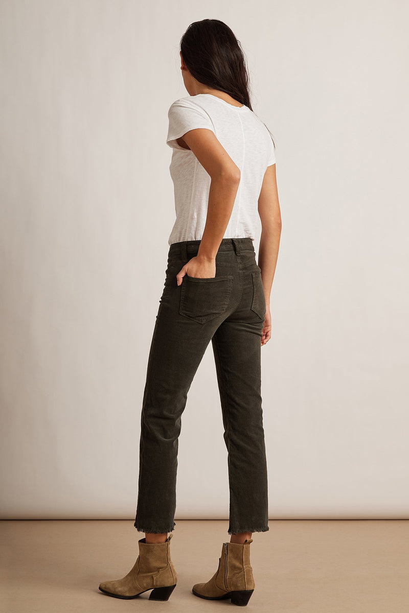 CANDACE CORDUROY HIGH RISE CROP JEAN