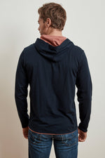 NICKOLAS REVERSIBLE COTTON HOODED TEE