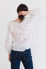 DORI EMBROIDERED PEASANT BLOUSE