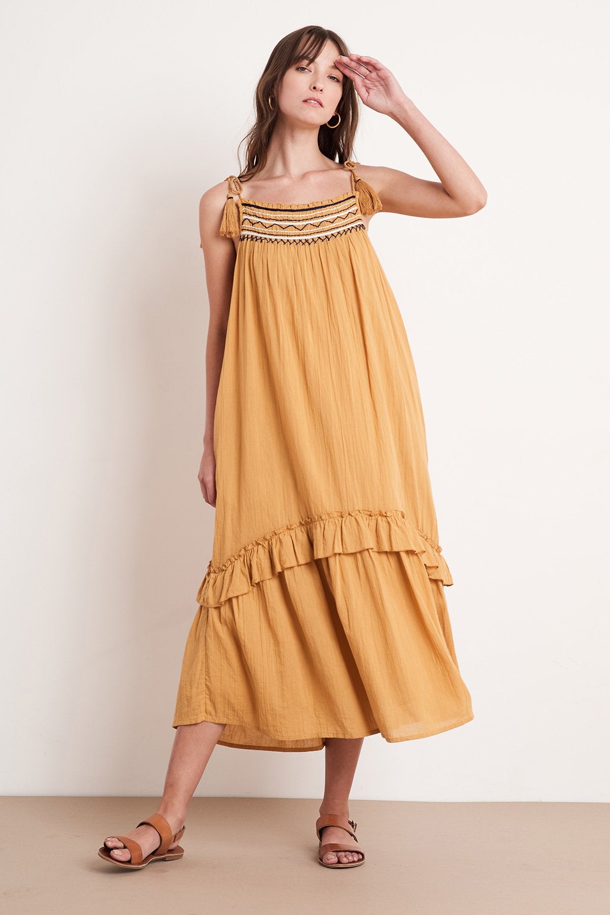 VONNIE EMBROIDERED MAXI DRESS