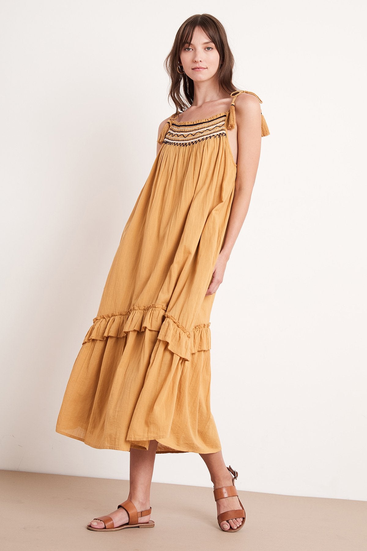 VONNIE EMBROIDERED MAXI DRESS