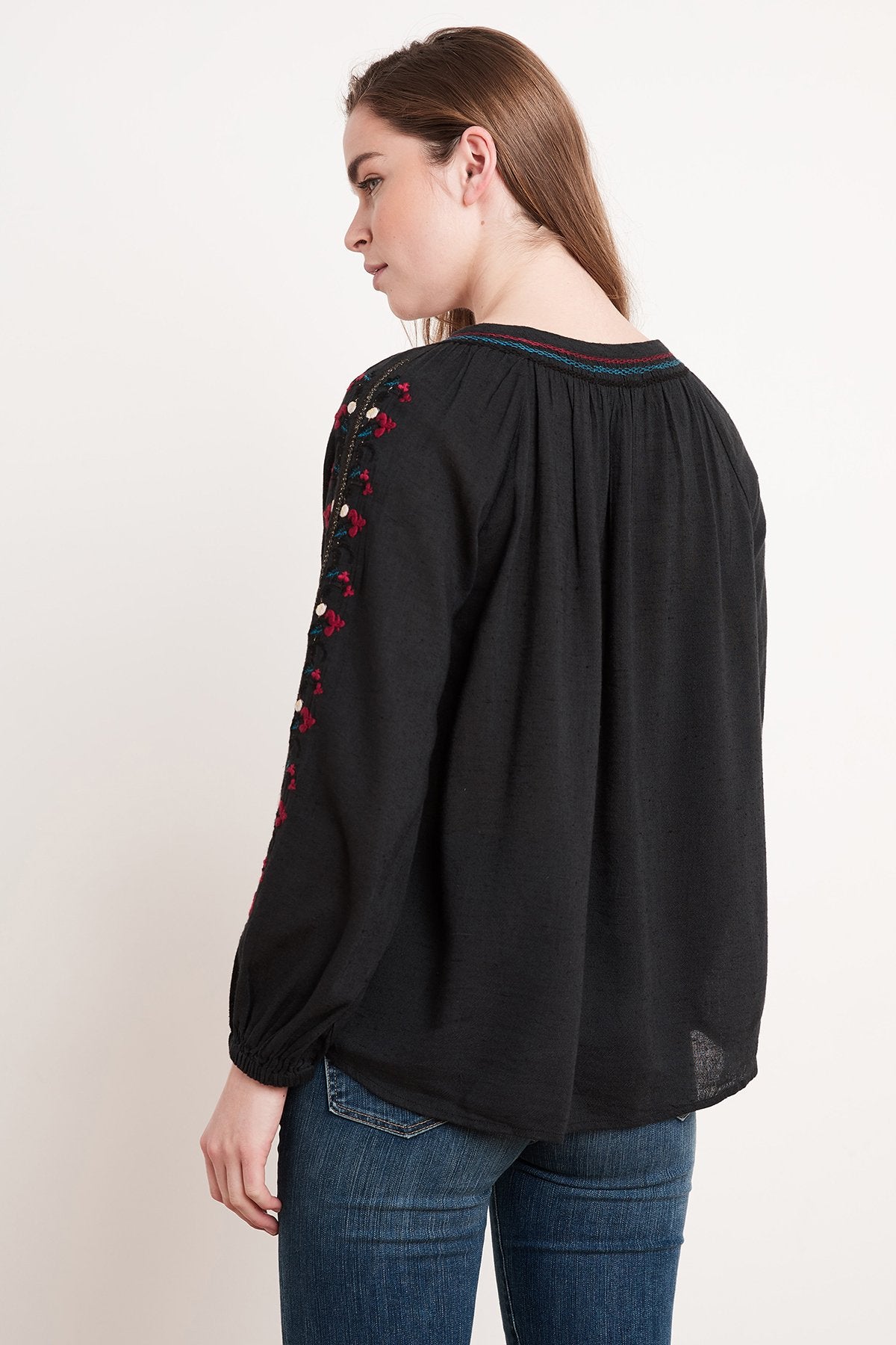 HUNTER FLORES EMBROIDERY BLOUSE