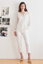 HELGA GEORGETTE SWISS DOT BLOUSE
