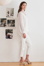 HELGA GEORGETTE SWISS DOT BLOUSE