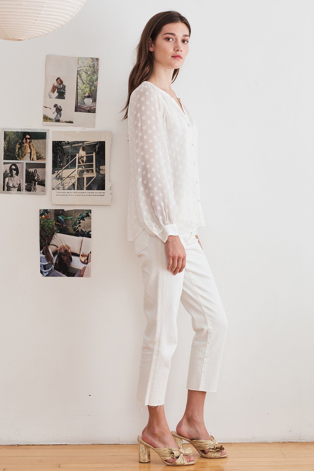 HELGA GEORGETTE SWISS DOT BLOUSE