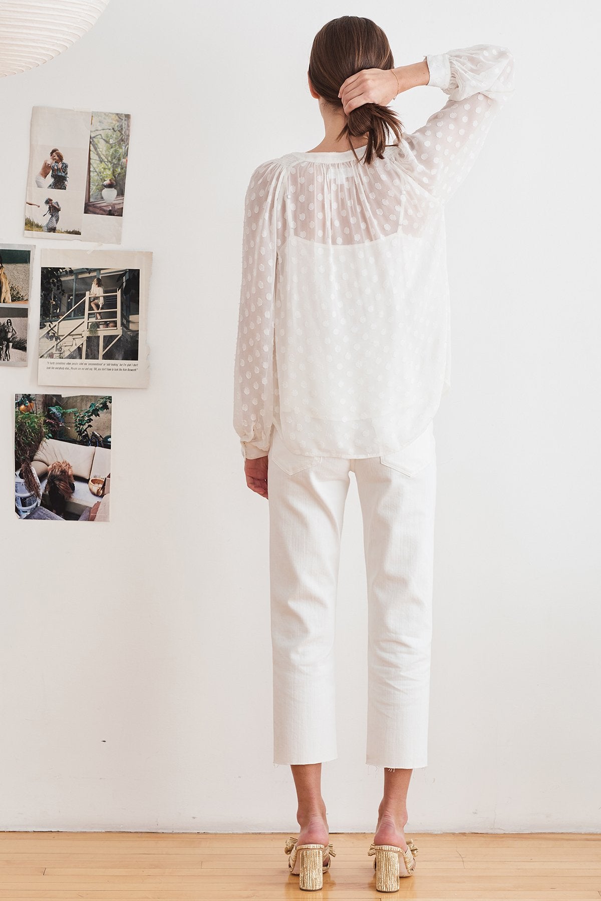 HELGA GEORGETTE SWISS DOT BLOUSE