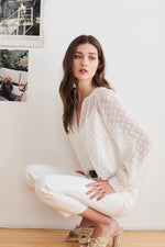 HELGA GEORGETTE SWISS DOT BLOUSE