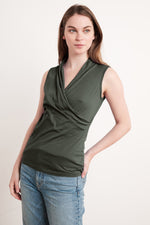 ADELISE GAUZY WHISPER FITTED WRAP TANK